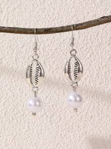 1/5 par de pendientes de aleación con colgantes de peces pequeños, tortugas marinas y estrellas de mar, de la serie de vacaciones con estilo minimalista y de océano, para mujeres