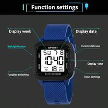 时尚多功能户外运动电子表，带倒计时、闹钟、男女时尚数字表、户外防震电子表