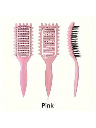 New Curl Styling Ventilated Hairbrush, Women's Curly Hair Styling, Curly Styling Brush For Combing And Styling, Reduces Pulling And Curl Separation, Creates Perfect Curls, Brush, Hairbrush, Edge Brush, Brush Hair, Comb, Comb Hair, Detangling Brush, Ball Brush, Mini Hairbrush, Hairbrush Set, Wooden Comb, Hairbrush