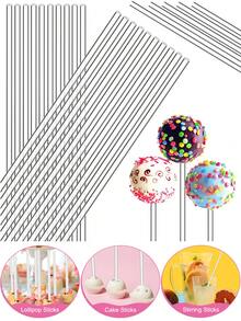 50pcs Acrylic Lollipop Sticks (4in,6in,8in,10in),Cake Pops Sticks, Candy Sticks,Acrylic Dowel Rods, Treat Sticks, Stir Rod,Melt Cake Pops, Cupcake Toppers, Clear Cake Pop Display Holder,Chocolate Cookie Dessert, Party Supplies, Party Decor(Not A Straw)Reusable,For DIY Crafts, Party Decorations, Gardening,Wedding, Halloween, Christmas Candy,Handwork Supplies,Garden Plants,Birthday,Graduation,Baking Tools, Kitchen Accessories - Multicolor - View 1