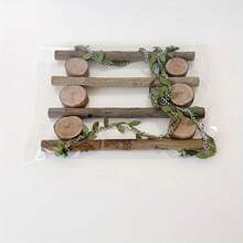 Columpio de pájaro de rama natural, juguetes para loros, paseo de escalada, juguetes para pájaros, accesorios para jaula de pájaros, juguete de columpio - Marrón - Ver 3