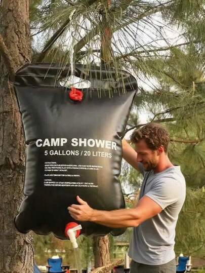1 szt. 20-litrowa torba prysznicowa zasilana energią słoneczną, superprzenośna do kąpieli na świeżym powietrzu i przechowywania wody
