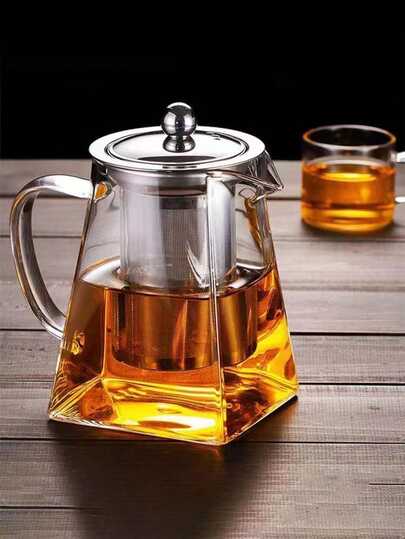 قطعة واحدة إبريق شاي من زجاج بوروسيليكات عالي الجودة، إبريق شاي منزلي، مصفاة شاي من الفولاذ المقاوم للصدأ، طقم شاي كونغ فو، وإبريق شاي محلي من تيانيوان