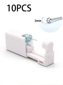 1-24pcs Disposable Sterile Ear Piercing Kit, Cartilage Tragus Helix Piercing Gun No Pain Piercer Tool Machine Set Stud Lewelr