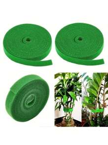 Tatukiko 1 pièce de ruban adhésif double face puissant, ruban pour plantes, sangle auto-adhésive pour plantes, lien de fils horticoles, utilisé pour la mise en forme des plantes grimpantes vertes, peut être coupé librement.