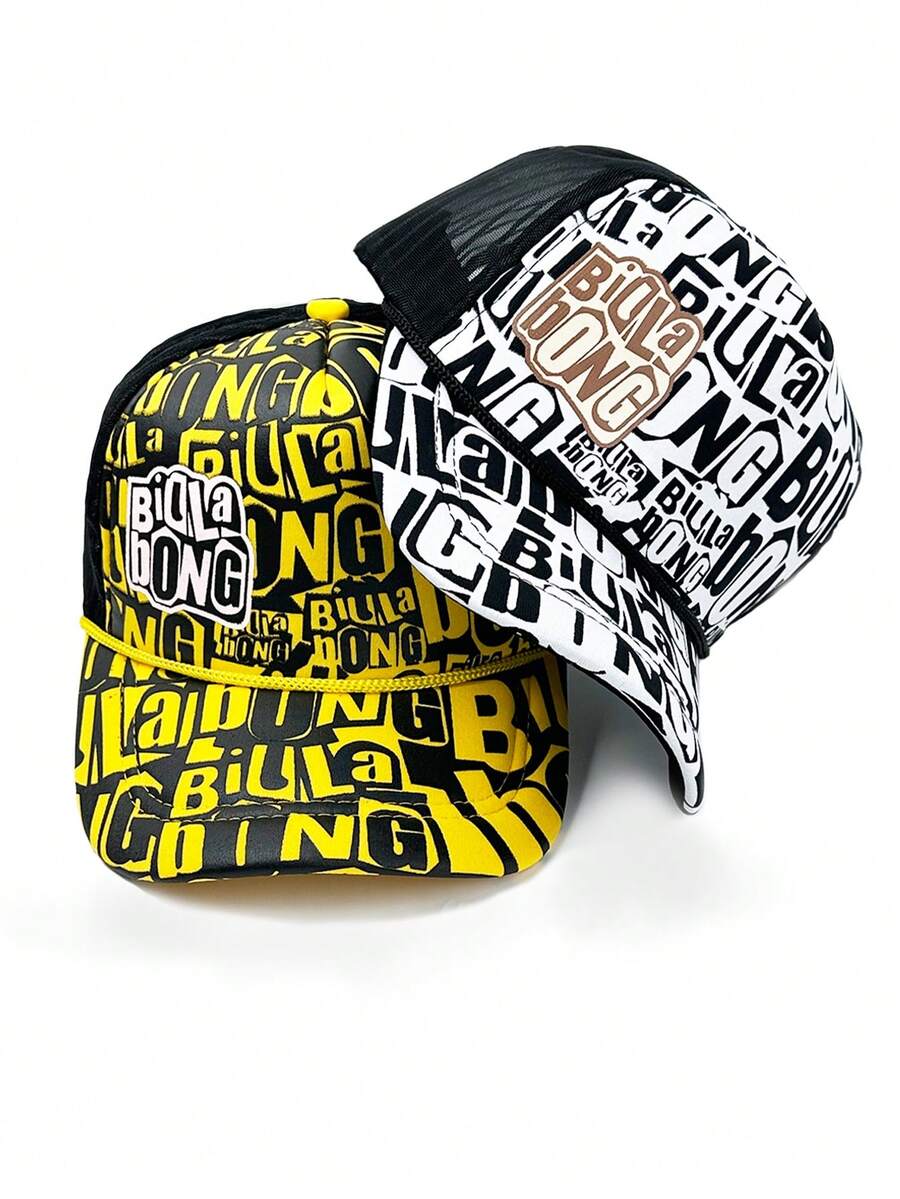 1 件印花卡通字母男女通用时尚棒球帽，街头嘻哈太阳帽 - M - 查看 1