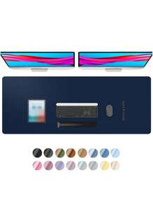 Non-Slip Desk Pad,Mouse Pad,Waterproof PVC Leather Desk Table Protector,Ultra Thin Large Desk Blotter, Easy Clean Laptop Desk Writing Mat For Office Work/Home/Decor(Pink)