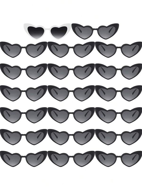 Occhiali da sole per feste, occhiali vintage a forma di cuore, occhiali da sole singoli per donne, occhiali da sole a forma di cuore alla moda per feste, per feste singole, matrimoni, regali per la festa della mamma, forniture per feste di Ognissanti