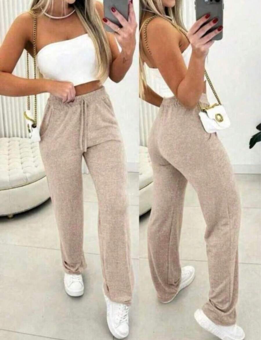 Lanzinha Pants Women's Fashion  Lanzinha Pants Warm Winter Fashion - 米色 米色 - 查看 1