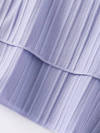 Set de 6 piezas de conjuntos informales de camisola y pantalón de pierna ancha a juego de unicolor para niñas, para primavera/verano