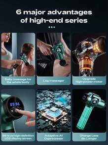 Portable Muscle Massage Gun For Body Massage, Massage Gun Deep Tissue, Silent Brushless Motor And Portable Massage Gun With 8 Interchangeable Heads For Deep Muscle Relief And Relaxation, Relax Gift