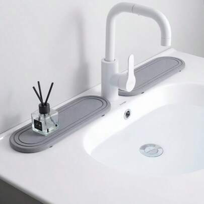 2PCS Water Absorbing Stone Tray, Fast Drying Diatomite Stone Sink Tray, Water Absorbent Diatomite Coasters, Stone Soap Tray For Kitchen Sink, Bathroom Counter Hand Soap Dish Toothbrush Holders,Storage And Organization,Toothbrush Holder,Bathroom Accessories,Bathroom Decor,Kitchen Decor