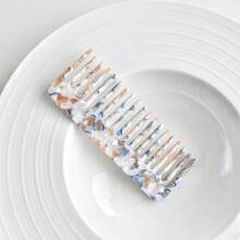 1 pièce Peigne démêlant à larges dents en plastique acétate, massage du cuir chevelu, portable, doux pour les cheveux, cadeau pour femme, kit de coiffure, kit d'outils pour cheveux, fournitures scolaires, accessoires pour cheveux