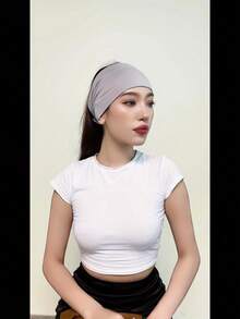 Black Wide Headband, Stylish Bohemian Thick Headband Wrapped Around The Head, Women's Anti Slip Knotted Headband - Wide Version Pure Black Headband, Stable Fit And Elegant Style, Multifunctional Hair Accessory, Comfortable To Wear Back To School