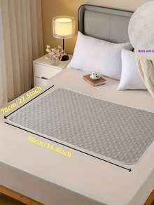 1pc Cotton Washable Potty Pad, Leak-Proof Mattress, Suitable For Seniors And Children, Various Sizes And Colors Available, Non-Fabric Material, Suitable For Menstruation And Home Use - 煙灰色(防滑) - 查看 5