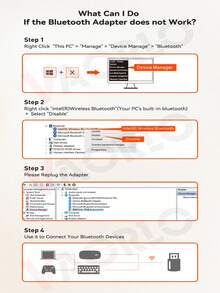 AX900 WIFI6 USB Adapter 2 IN 1 Bluetooth 5.4 Dual Band 2.4G&5GHz 900Mbps WiFi 6 802.11AX High-Speed Mini Wireless Network Card Receiver Dongle For PC Laptop WIN 10/11 Driver Free - Black - View 12