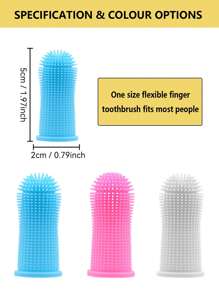 3/1pc Pet Dog Toothbrush Finger Sleeve 360 Degree Surround, Suitable For Dog Household Cleaning, Pet Dog Accessories, Dog Brush Dog Toothbrush, Dog Daycare Dog Daycare, Dog Things, Cat Supplies Cat Games