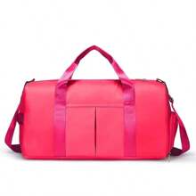 1PC Sports Fitness Bag For Women, Wet And Dry Separation, Swimming Training Bag, Short-Distance Travel Luggage Bag, Handbag, Men's Bag, Shoulder Travel Bag, Yoga Bag, Clothing Storage Bag, Large Capacity, Independent Shoe Compartment, Solid Color, Simple And Versatile Leisure Bag, Mommy Outing Bag, Maternity Bag