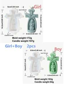 3D 天使硅胶模具，适用于 DIY 手工蜡烛、肥皂、树脂和石膏 3D 天使硅胶模具，适用于 DIY 手工 - 家居和汽车装饰工具 - 家居和汽车装饰工具 - 白色 - 查看 8