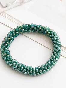 1 件波西米亚风格弹性串珠手链 - 送给女性的完美友谊礼物，适合日常佩戴和派对