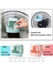 Each Set Contains 5 Pieces. Electric Fan Ice Cube Box, Summer Cooling Wonder, Cooling Clip, Small Fan, Silent Mini