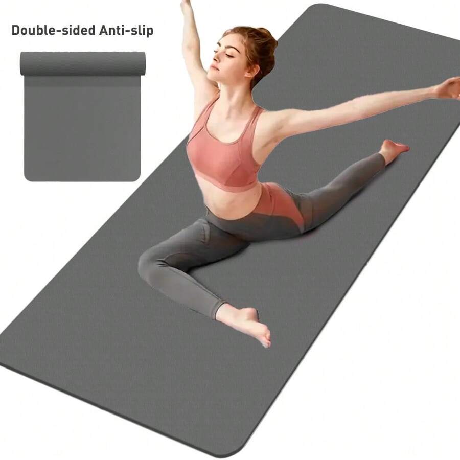 1pc Folding Yoga Mat Thick Yoga Mat TPE Yoga Mat Comfortable No-Slip Yoga Mat Soft Cushion Fitness Mat Double-Sided Anti-Slip Yoga Mat Squat Pad Exercise Mat For Suitable For Hot Yoga Sports Fitness, Fitness Floor Mat , Gym Set ,Suitable For Gift Giving,Mother's Day Gift, Birthday Gift, Christmas Gift,Gymnastics, Exercise, Pilates, Workout At Home
