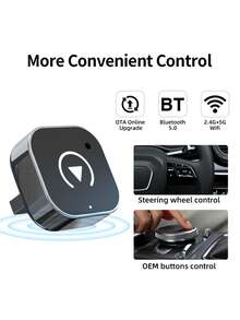 1pc 2in1 Wireless CarPlay Dongle Wireless Android Auto Adapter AI Smart Box Car Intelligent Systems For Car With Wired CarPlay - Multicolor - View 13