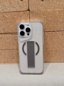 1 pieza Funda de teléfono transparente, orificio para cámara anti-caída, correa de muñeca, diseño minimalista de negocios, adecuado para regalos, salidas, fiestas, anti-pérdida, bueno para fotografía, compatible con la serie 11 a 16
