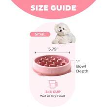 Hound Fun Feeder Slo Bowl, Slow Feeder Dog Bowl, Medium/Mini, Turquoise - 粉色 - 查看 5