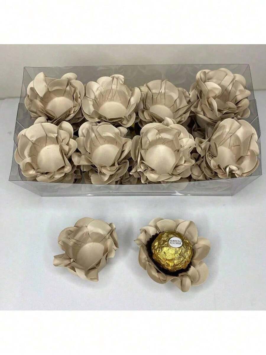 80 Cupcake Wrappers For Fine Sweets Flower Wedding Anniversary Ultrafest Lulli Style Model - Sand - View 1