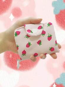 可爱迷你花卉图案帆布卡包多层零钱包耳机/口红收纳袋女士钱包迷你钱包钱包零钱包钱包腕包钱包