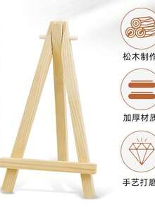 1 Pieza de Caballete de Arte de Madera - Caballete de Exhibición Triangular Portátil para Lienzos, Fotos, Letreros - Caballete de Pintura de Escritorio Adecuado para Artistas, Ferias Artesanales, Bodas - Soporte Universal para Obras de Arte, Útiles Escolares, Vuelta al Colegio