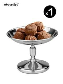 choxila 1 كوب حلوى من الفولاذ المقاوم للصدأ، وعاء آيس كريم ذو قاعدة عالية، طبق معدني صغير على قاعدة لتقديم الحلويات والفواكه والحلويات الهلامية والوجبات الخفيفة في المناسبات العائلية والأعراس وشهر رمضان وعيد الأضحى - فضي - مشاهدة 14