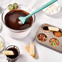 4 pièces Set de cuisson en silicone, comprenant une spatule à gâteau en silicone, un grattoir en forme de T, un ustensile grattoir résistant à la chaleur, un mélangeur à salade, un grattoir en silicone, un kit d'outils de cuisson, convenant pour la cuisson, le mélange, le beurre et le mélange de confiture, lavable au lave-vaisselle