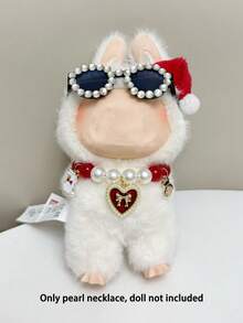 For Labubu Pearl Necklace Decoration. Compatible With Labubu 1st And 2nd Generation. Suitable For Labubu Accessories Dress Up Necklace Labubu & Fashion Dolls, Decorative Pearl Necklace Mixed Colors Perfect Gift For Figure Collectors, Doll Accessories, Playful Design, Cute Figurines, Detailed Craftsmanship - Multicolor - View 10