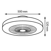 ostarkdom -M Mimotech 36W Dimmable LED Ceiling Fan With CCT + RGBIC Light, 19.5W DC Motor, Quiet, Remote Control, Modern Design - Multicolor - View 2