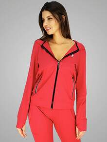 HPC POLO pants licra conjunto PARA mujer deportivo casual bonito calidad - Rojo - Ver 4