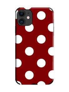 1 Ốp lưng điện thoại in họa tiết chấm bi đen trắng, phong cách tối giản dễ thương theo phong cách Boho của Pháp, in UV, ốp lưng da mềm tương thích với Apple/ Galaxy S24 Ultra, 17 Pro Max/16 Pro Max/12 Pro/13/14 Plus/15 Pro Max/16 Pro Max, 11/13 Pro - Đỏ và trắng - Xem 22