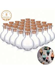 6/10/20 Stücke kleine Glasbehälter mit Gummistopfen sind sehr geeignet für die Präsentation von Mikroarzneimitteln. Sie eignen sich als Hochzeitsgeschenke oder zur Dekoration von Zuhause, Büro oder Büro und können für DIY-Kreationen, Wunschflaschen, Dekorationen von kleinen Gegenständen sowie zur Aufbewahrung von Tee und Kaffeebohnen verwendet werden.