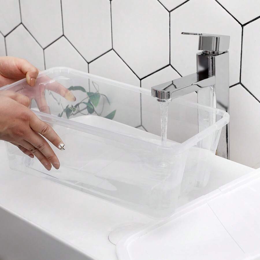 SONGMICS Set Of 8 Shoe Boxes Storage Boxes For Shoes Shoe Storage Box Transparent With Plastic Lid For Shoes Up To Size 41, Transparent - White - View 1