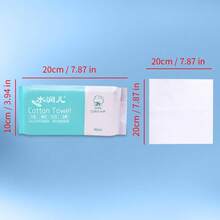 60 片/包高品质洗脸巾，100% 纯棉一次性清洁湿巾 - 厚实、柔软、超强吸水、干湿两用洗脸巾、卸妆棉，适用于个人、家庭、面部清洁、卸妆、护肤、旅行 | 适合所有肤质和敏感肌肤 | 无香精 | 无酒精 | 浴室配件 | 卸妆 - 無花紋 - 查看 4