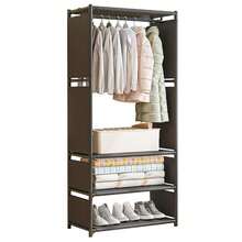 Estante de almacenamiento para dormitorio, estante resistente y versátil para organizar tu armario. - Negro - Ver 1