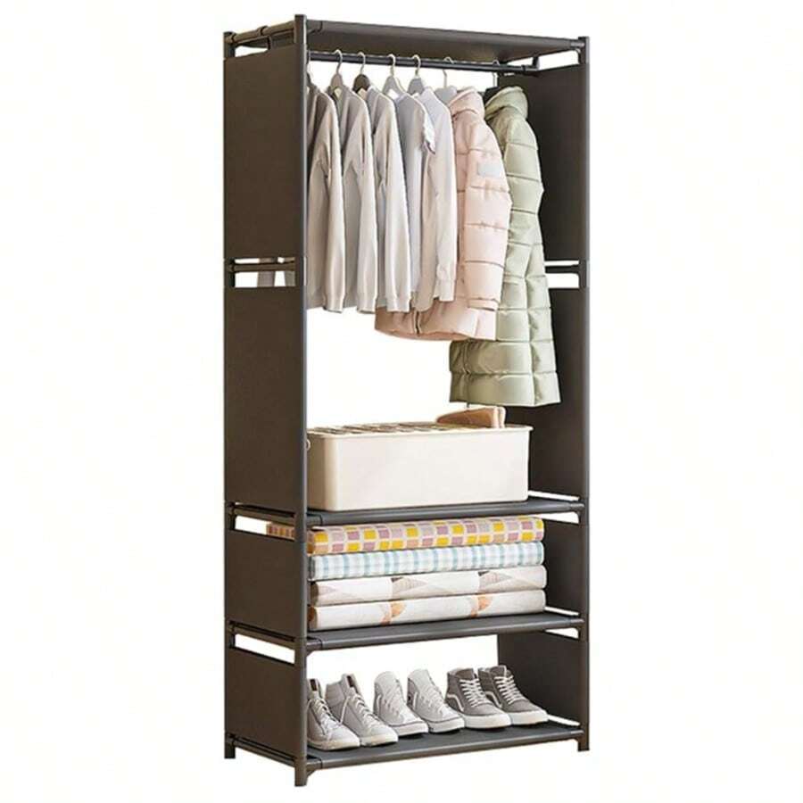 Estante de almacenamiento para dormitorio, estante resistente y versátil para organizar tu armario. - Negro - Ver 1
