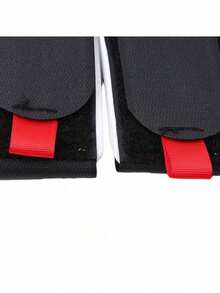 1 Pc Red Ear Handheld Double Ski Strap Ski Strap Ski Fixed Strap Ski Shoulder Strap (Hook And Loop Direction Random)