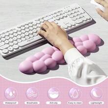 Leolee Keyboard Cloud Wrist Rest Pink Cloud Wrist Rest With Leather Surface Memory Foam NonSlip Base Cloud Palm Rest For Relieve Wrist Arm Pain For PC Gaming Office Computer Laptop Daily Pick - Pink2 - 查看 4