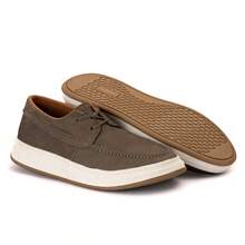 Men's Casual Leather Moccasin With Comfortable Sole – Style And Versatility For Everyday Life - 灰色 - 查看 3
