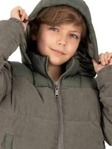 SAKERS OUTDOOR CLOTHING Chamarra Para Niño De Pana, Premium Luke Invierno Pana Sakers - Verde Oliva - Ver 5