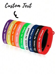 定制可调节运动硅胶腕带、定制硅胶腕带、个性化纯色运动腕带手链、支持成人橡胶手链、批量个性化手链、适合派对的个性化硅胶腕带手链