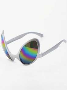 2 buc bandă de susținere și ochelari extratereștri, ochelari de soare curcubeu extratereștri, bandă de susținere cu antenă Popper, recuzită pentru costume de petrecere pentru cosplay, potrivită pentru bărbați și femei Halloween