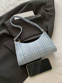 Bolso de hombro con cremallera para mujer, de estilo minimalista, casual y elegante